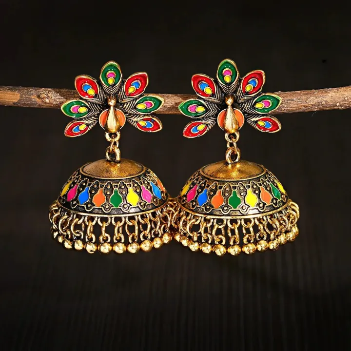 Pendientes%20Piercing%20Indian%20Jewelry%20Jhumka%20Charms%20Earrings%20For%20Women%20Accessories%20kolczyki%20Stud%20Earring%20Trendy%20Wedding%20Ear%20rings%20-%20Image%204