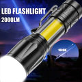 USB Rechargeable COB LED Flashlight High Power Zoomable Mini Torch With Pen Clip Outdoor Camping Emergency Tactical Flashlights. 