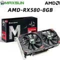 MAXSUN AMD RX 580 8GB 2048SP 8Pin Placa De Video Gaming Graphics Card GDDR5 256Bit Radeon GPU desktop computer components.