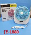 jy super 1880 portable LED light with mini Fan.