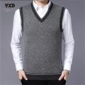 2020 New Men clothes Sleeveless Sweater vest Men Wool Sweaters Slim Fit Jumpers Knit V-Neck Jersey Hombre свитер Pullover men. 