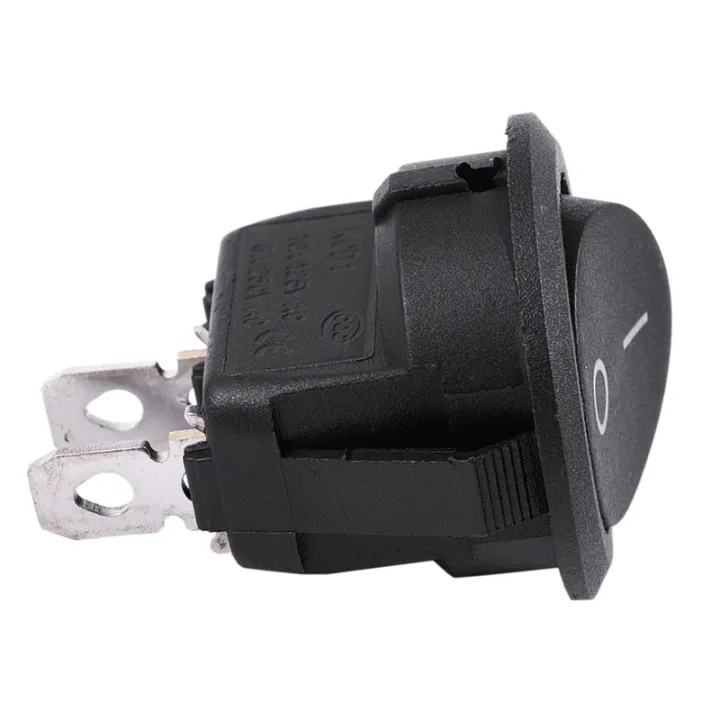 15Pcs%20SPST%20Black%20Button%20On/Off%20Round%20Rocker%20Switch%20AC%206A/250V%2010A/125V%20-%20Image%203