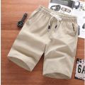 Cotton Linen Shorts Men's Korean Shorts Men's Summer Leisure Fifth Pants Men's Loose plus Size Beach Pants Summer.