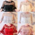 Women Party Bridal Casual Lace Shawl Wedding Cape Evening Dress Cape Style Shawl Elegant Light Sheer Gauze.