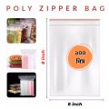 6"X8" Inch Pack  Clear Zipper Poly Bag / Zip Lock Bag.. 