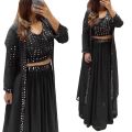 Georgette Embroidery Ready Made Party Koti Lehanga for Women.