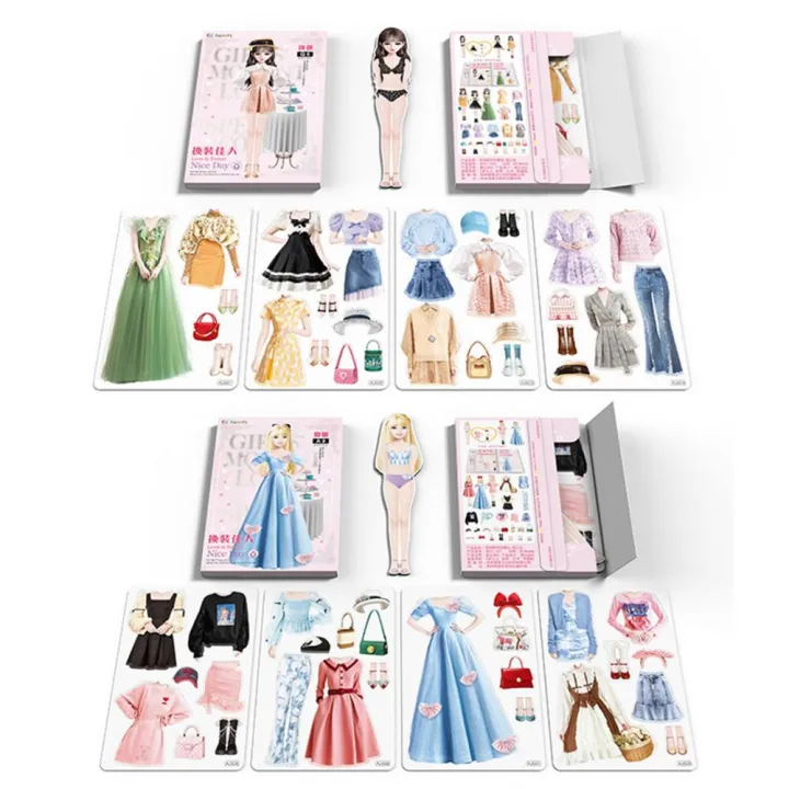 14.5*10cm%20Paper%20Magnetic%20Princess%20Dress%20Up%20Paper%20Doll%20Pretend%20Play%20Toy%20Encourage%20Creation%20Funny%20Clothes%20Dress%20Up%20Puzzle%20Game%20-%20Image%202