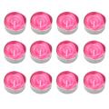 Migeet Rose Scented Tea Lights Candles 12 Packs 2 Hours Burn Duration Highly Scented Rose Shaped Candle Set for Wedding Proposal Birthday Valentines Day Festivals Pink.