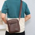 Luxury Vintage Men Messenger Bag Fashion PU Leather Shoulder Bag Business Crossbody Bag Large Capacity Male Casual Handbag. 