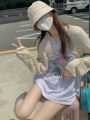 Shrugs Women Pure Simple All-match Crop Spring Personality Korean Style Lace-up Design Retro Sweater Hot Girls Chic Casual. 