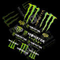 A01 Racing For Monster Energy Stickers Logo Helmet Bike Decals Set For Motogp. 
