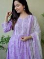 New Exquisite Collection - High-Quality Cotton Printed Three Piece Gown for Women.