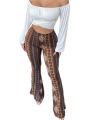 Frauen Boho Flare Pants Ethnic Tribal Print Bell Bottom Yoga Palazzo Hose.