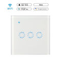 Tuya APP European standard wifi switch smart touch remote control switch Alexa smart wall switch 1 / 2 / 3 Gang Touch Switch.