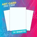 Papertree Swedish Board Art Card A4 Size 10 Pcs Premium Drawing and Craft Paper Set. 