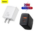 Baseus 20w Usb Charger Holder Type C Pd Quick Charging Dual Port Usb Portable Phone Charger.