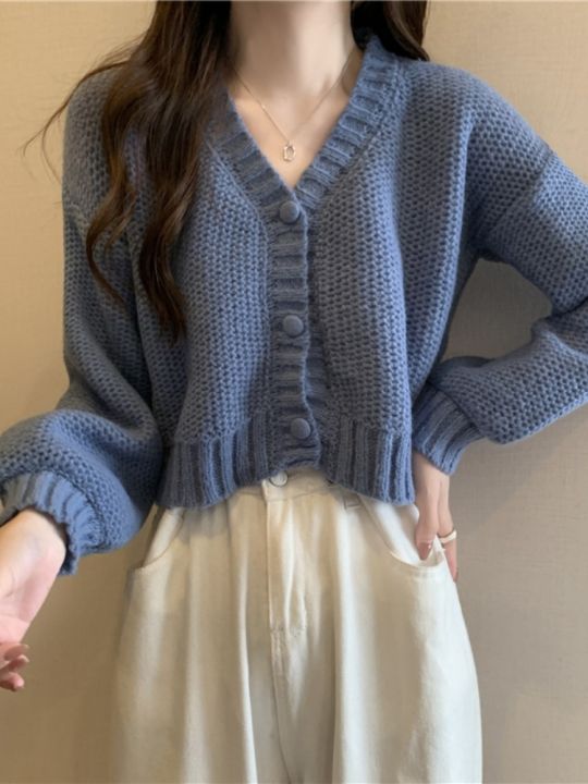 ITOOLIN%20Women%20Sweater%20Cardigan%20V-Neck%20Button%20Up%20Casual%20Knit%20Sweater%20Coat%20Sweet%20Cardigan%20Coat%20For%20Women%202023%20Autumn%20Winter%20-%20Image%203