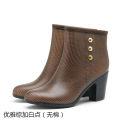 Spring and Summer High Heel Mid and Low Tube Rain Shoes Rain Boots Women's Fashion Korean VersionOLElegant Women's Waterproof Non-Slip Water Shoes Rubber Boots. 