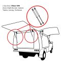 ZOROOM 2Pcs Universal Gas Spring Lift Support Struts 310mm-130N Shaft for Canopy Back Side and Rear Windows 007115 6603030. 