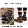 10PCS=5Pairs Autumn Winter New Men Thicken Warm Harajuku Retro Fashion Casual Wool High Quality Cotton Socks Wholesale Snow Sock. 