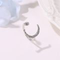 Crescent Moon Ring European and American fashion Star Moon Ring national wind Star Moon index finger ring.