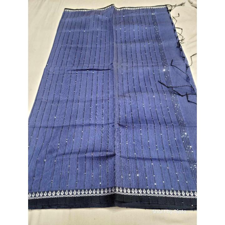 Tangail new Chumki saree without blouse piec