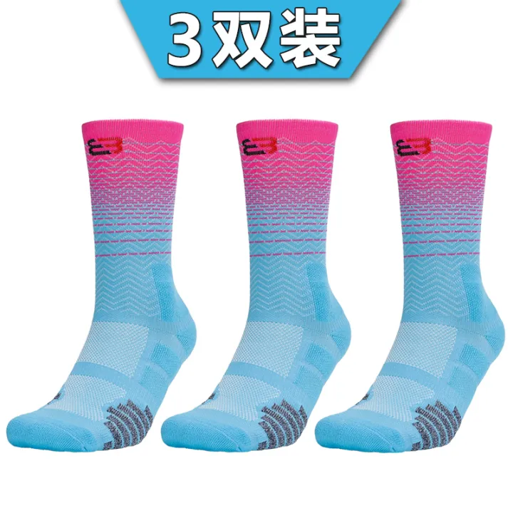 Basketball%20Socks%20Men's%20Elite%20Socks%20Long%20High-Top%20Thick%20Towel%20Bottom%20Knee-High%20Sports%20Socks%20Sweat-Absorbent%20High-Top%20Running%20-%20Image%202