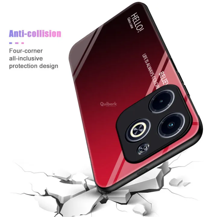 Quiberk%20for%20Infinix%20Smart%208%20/%20Hot%2040i%20Tempered%20Glass%20Hard%20Case%20Gradient%20Color%20Back%20+%20Soft%20Frame%20Shockproof%20Phone%20Cover%20-%20Image%202