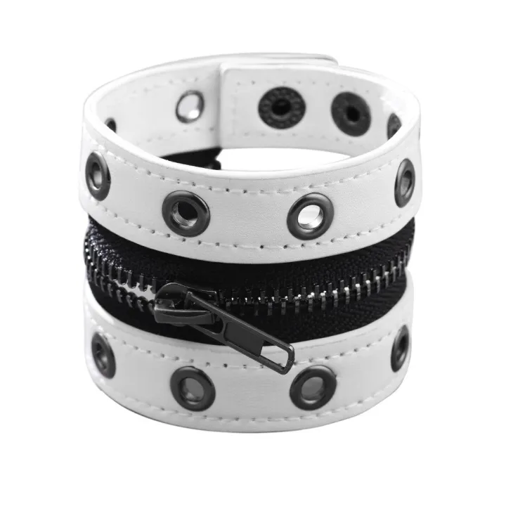 Black%20Gothic%20Big%20Wide%20Leather%20Bracelet%20with%20Zipper%20Rivet%20Wrap%20Bracelets%20for%20Men%20Women%20High%20Quality%20Button%20Adjustable%20Wristbands%20-%20Image%204