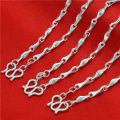 Sterling Silver Wholesale Pure Silver 999 Necklace Sterling Silver Versatile Ingot Chain Fashion Men's Necklace Couple Silver Necklace. 