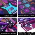 1 Pcs Karaoke Party Decorations Supplies Fabric Rock Star Vacation Party Backdrop Banner for Party.