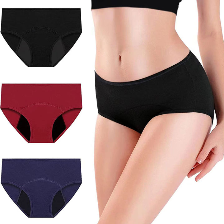 Menstrual Panties for Women Comfortable Physiological Underwear Absorbency Leak Proof Briefs Cotton Lingerie Period Underpants