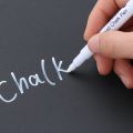 1/5pcs White Liquid Chalk Pen Glass Windows Chalkboard Black Board Marker Erasable Environmental Writing Drawing Tools. 