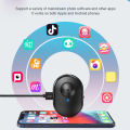 Mini Rechargeable Bluetooth-Compatible Wireless Remote Controller Button Self-timer Selfie Stick Shutter Release for IOS Android.