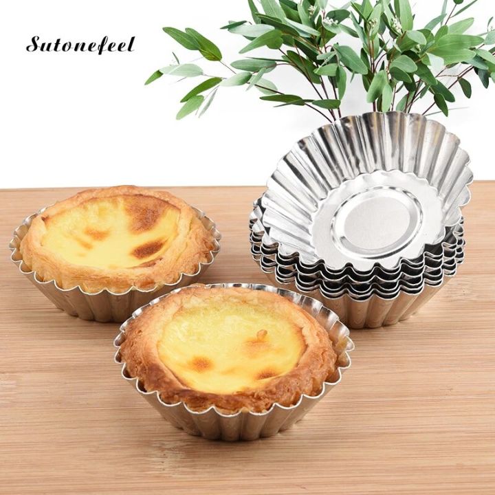 【Cathery Baby Store】12PCS Flower Shape Cake Mold for Egg Form Mold FDA Approved Aluminium Cupcake Moulds Cake Decorating Tool