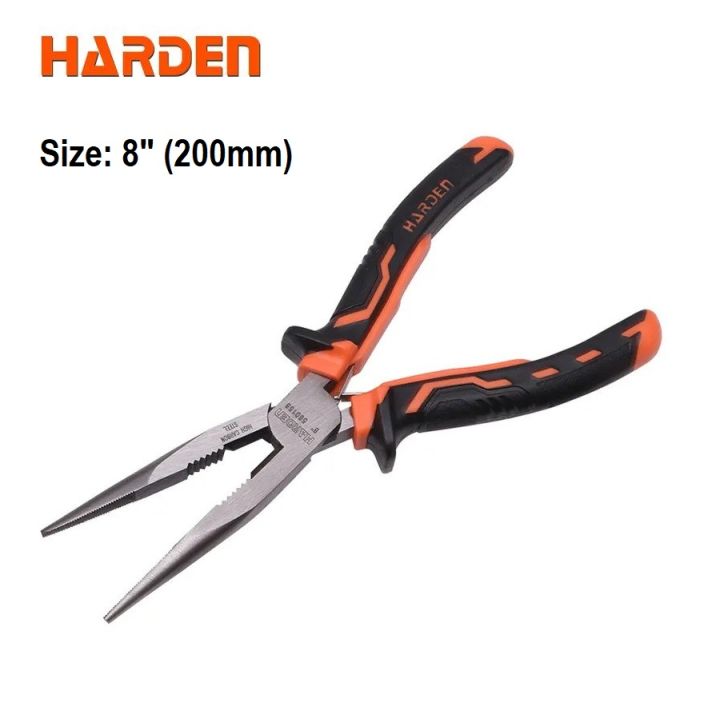 HARDEN 8" Long Nose Plier Range Hand Tool Pliers carbon steel 560158