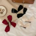 Ifme Blackpink Bow Knot Hair Clips Elegant Hairpin Side Clips Fashion Accessories. 