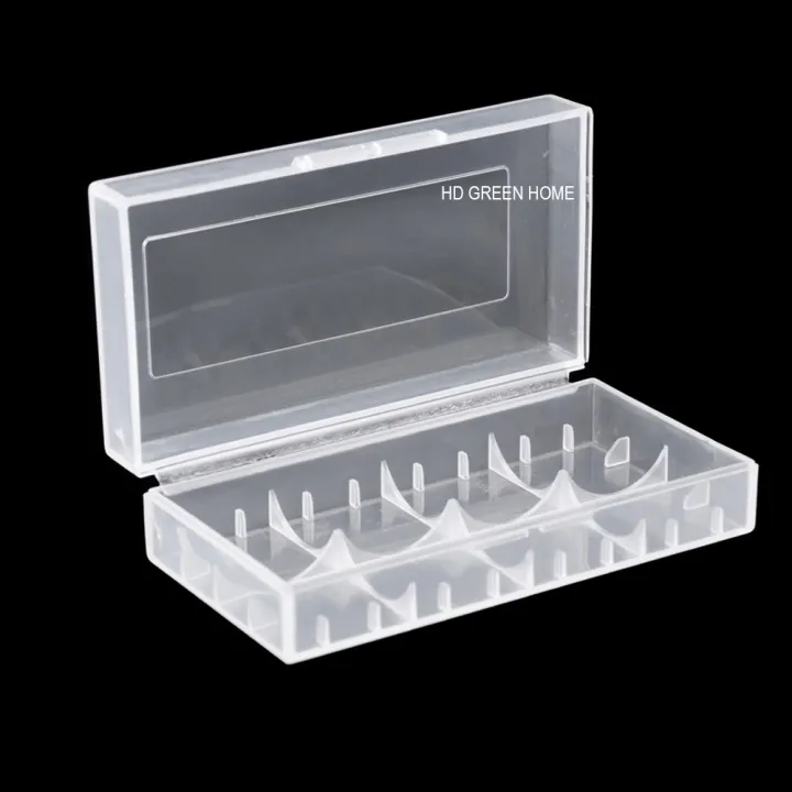Plastic 2-Section 18650 Battery Box Lithium Battery Holder Storage Box Case