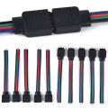 10Pcs 4Pin Male + Female Connector Cable Wire for 3528 5050 LED Strip Light Encounter. 