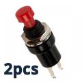 Push Switch, Red- 2 Pin- 2pcs.