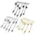 Adult Kids Kurapika Chains Bracelet Hunter Cosplay Cool Five Finger Rings Rapers Full-five Fingers Rings Fashion Jewelry.