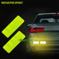10 pcs x Rectangular Reflective Sticker Car Bumper Safety Reflective Stickers. 