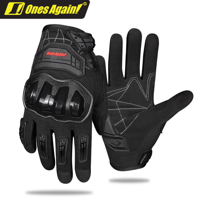 ONES%20AGAIN%20MG14%20Full%20Finger%20Motorcycle%20Gloves%20Touch%20Screen,%20Breathable,%20Knuckle%20Protection,%20Summer%20Riding%20Gloves%20for%20Men%20&%20Women%201%20Pair%20-%20Image%202
