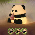 GC Panda Night Light, Panda Lamp With 3000K Warm Color, 3 Brightness Adjustment, Timer Portable Baby Light, USB Rechargeable Timing Cartoon Sleeping Lamp. 