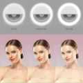 Rechargeable Portable Clip-on Selfie Ring Light With 36 LED for iPhone/Android Phone Photography Camera Video | 3 Adjustable Light Modes.