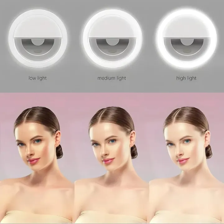 Rechargeable%20Portable%20Clip-on%20Selfie%20Ring%20Light%20With%2036%20LED%20for%20iPhone/Android%20Phone%20Photography%20Camera%20Video%20%7C%203%20Adjustable%20Light%20Modes%20-%20Image%202