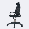 FN-EC-07p Black Smart Office Revolving Chair with Headrest (V Mesh Plastic Base).