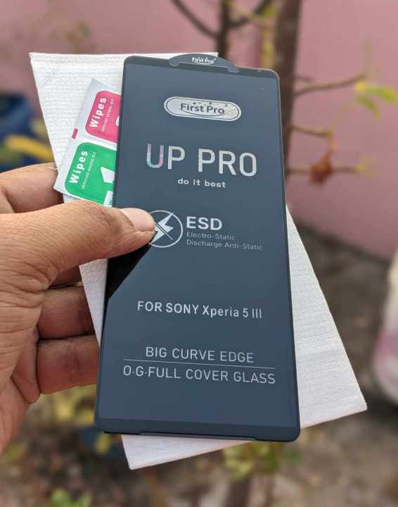 Edge To Edge Tempered Glass For Sony Xperia 5 Mark 3 (Premium UP PRO Branded Glass With Camera Cut) (Pack of 1)