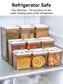 WORTHBUY Food Storage Container Spice Jar Set Kitchen Box Bulk Sealed Jar Refrigerator Transparent Storage Bottle Tea Tank. 
