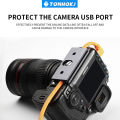Camera Tether Cable Clamp Block Curve Tether with Arca Quick Release Plate Protector Tools for Camera SLR DSLR Tripod Ball Head.